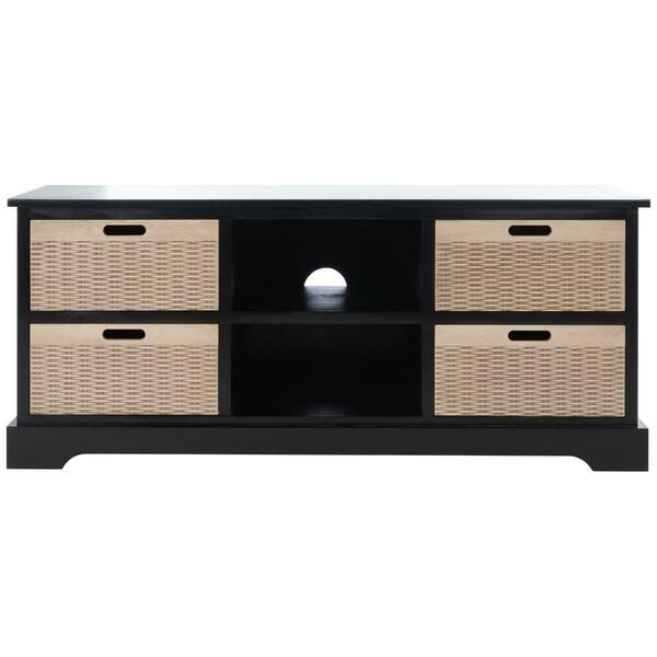 Safavieh Landers 4 Drawer Media Stand, Black MED5704B